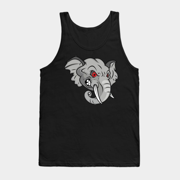 Angry Elephant Tank Top by stephens69